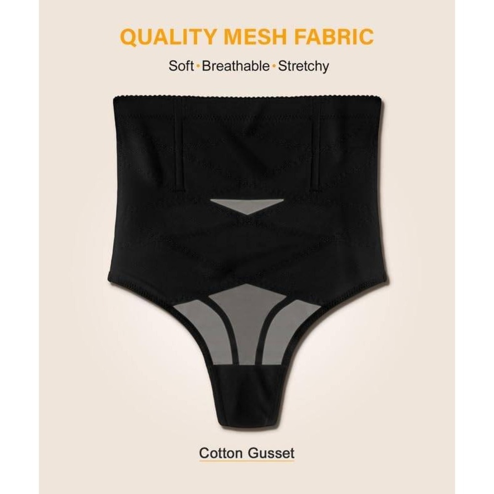 SIMIYA Women's M Thong Shapewear Tummy Control High Waist Stay-Put Body Shape